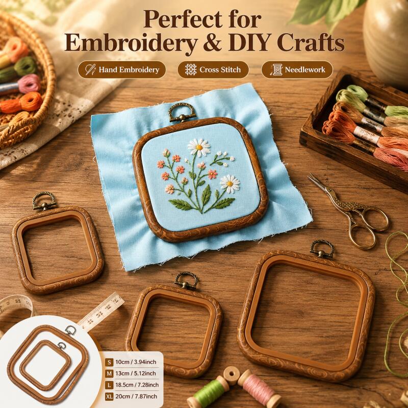 Wood Ring Blank - Aros Decorativos Quadrados de Madeira Sintética